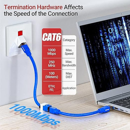 AMPCOM CAT6 RJ45 Keystone Jack - Image 6