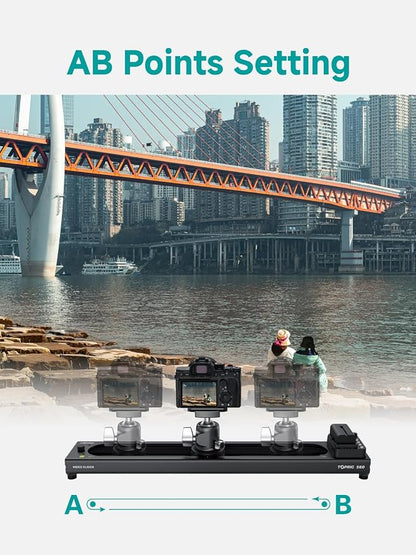 Accsoon Toprig Motorized Camera Slider, 120° Panoramic Shooting, - Image 3