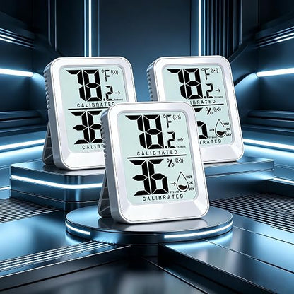 3 Pack Room Thermometer Indoor Hygrometer Digital Mini Humidity Meter Gauge - Image 2