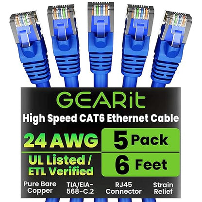GEARit Cat 6 Ethernet Cable Pack by GEARit