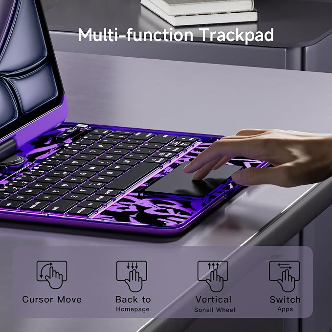 Keyboard Case for iPad 11 inch Pro 4/3/2/1st Gen & 11’’ iPad Air 2025 M3 - Image 4