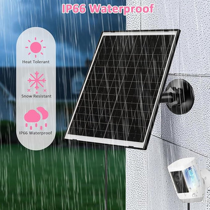 FUTUREZEN 10W Solar Panel for Ring Camera, DC 3.5×1.35mm & USB-C Solar Charger - Image 4