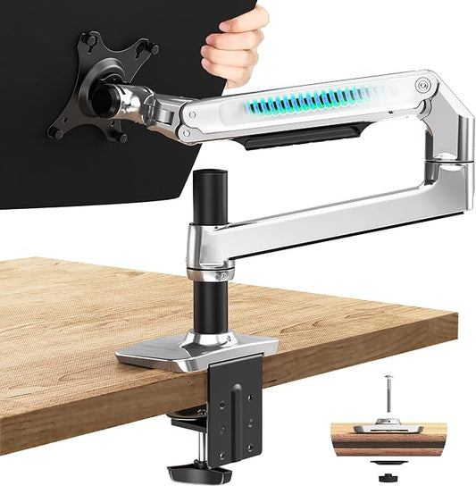Single Monitor Arm Desk Mount, Holds Screens up to 40 Inches and 25 lbs by Ergounion