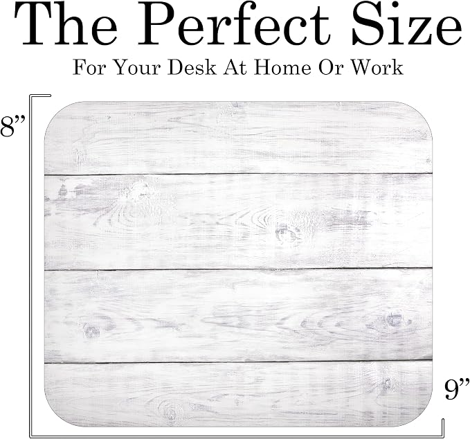 White Wood Decorative Colorful Mouse Pad Mat Mousepad - Image 3