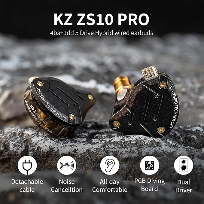 KZ ZS10 Pro in Ear Monitor, 4BA 1DD KZ Wired Headphone Multi Driver in Ear - Image 4