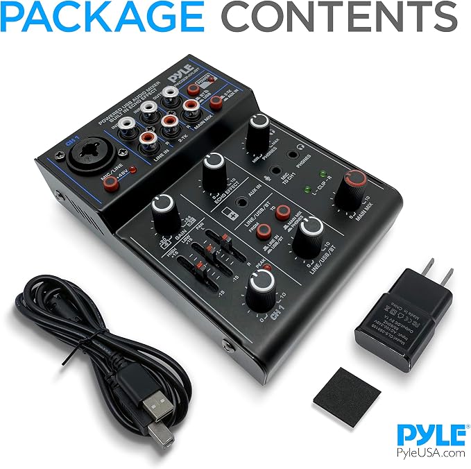 Pyle 3-Channel Professional Wireless DJ Audio Mixer - Image 9