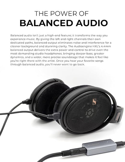 Audioengine HXL Portable Balanced Headphone Amplifier & DAC 4.4mm/3.5mm Outputs - Image 6