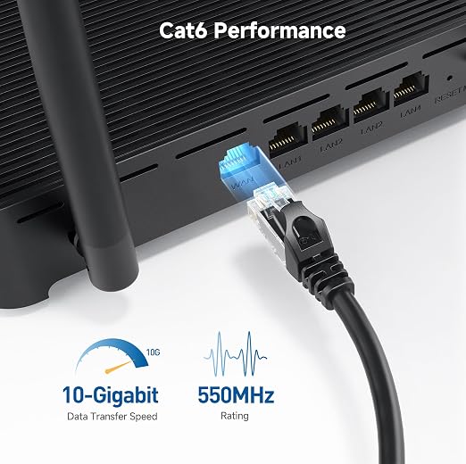 Cable Matters 10Gbps Snagless Long Cat 6 Ethernet Cable - 200ft - Image 3