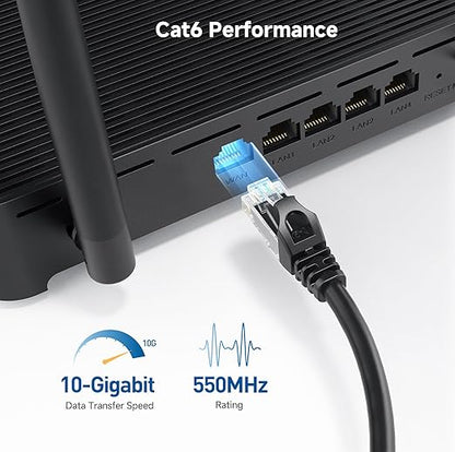 Cable Matters 10Gbps Snagless Short Cat 6 Ethernet Cable - 2ft - Image 3