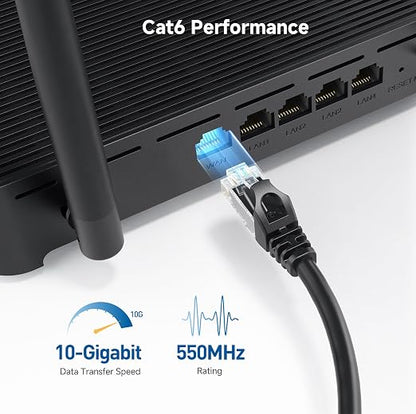 Cable Matters 10Gbps 10-Pack Snagless Short Cat 6 Ethernet Cable - 2ft - Image 4