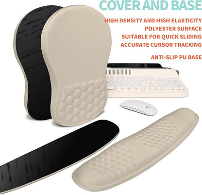 2-in-1 Ergonomic Set, Wave Rise Keyboard Wrist Rest and Massage Bulge Slope - Image 6
