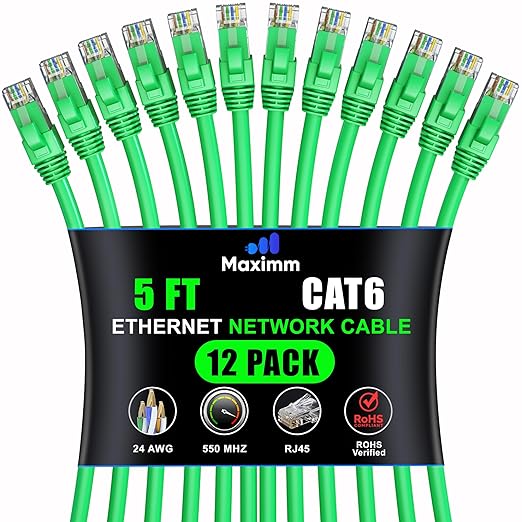 Maximm Cat 6 Ethernet Cable - 5 ft by MaximmCable