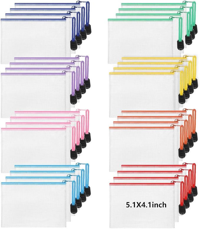 Jetec 32 Pcs Mesh Zipper Bags Toy Storage Bikini Organizer Bag Bolsas Para by Jetec