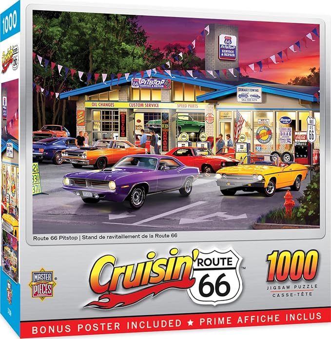 MasterPieces - 1000 Piece Jigsaw Puzzle, Route 66 Pitstop, Fun by MasterPieces