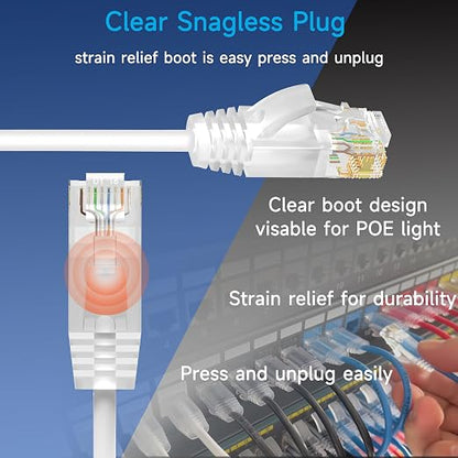 Cat6a Slim Ethernet Patch Cable 1 ft, Cat6a Patch Cable - Image 4