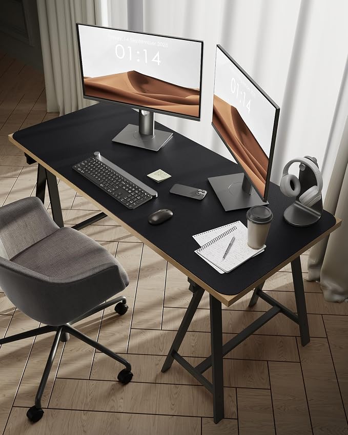 YSAGi Leather Desk Protector, Office Mat, Large Mouse Mat, Non-Slip PU Leather - Image 2