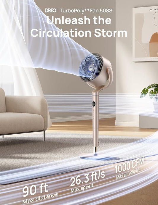 Dreo Smart Fans for Bedroom, 120° +120° Omni-Directional Oscillating Fan - Image 2