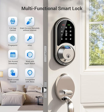 Veise RZ07 Fingerprint Smart Lock, 7-in-1 Smart Locks - Image 4