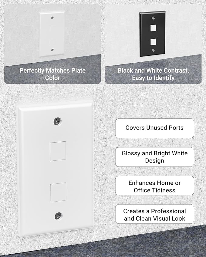 VCE UL Listed Blank Keystone Jack Inserts - Image 5