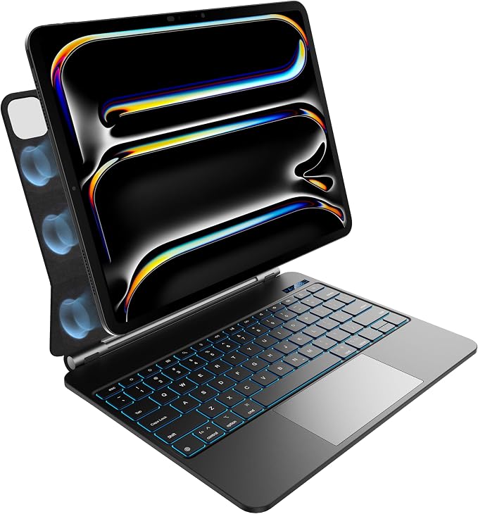 nimin Keyboard Case for iPad Pro 13 inch 2024, Magnetic Attach, 7-Color by nimin