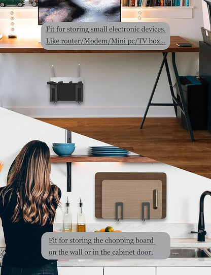 Universal Wall Mount for Laptop, Metal Steel Cable Box Wall Shelf Holder Fit - Image 6