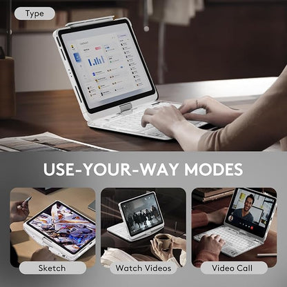 GUSGU Transparent Case with Wireless Keyboard - Image 4