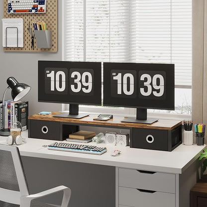 45" Large TV Riser with Fabric Drawers - Image 6