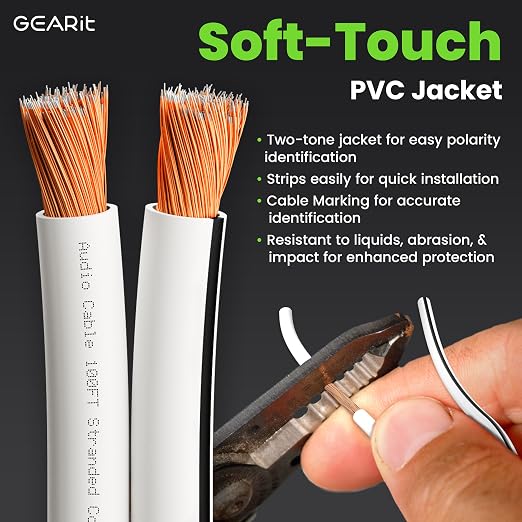 14AWG Speaker Wire, GearIT Pro Series 14 AWG Gauge Speaker Wire Cable Great Use - Image 2