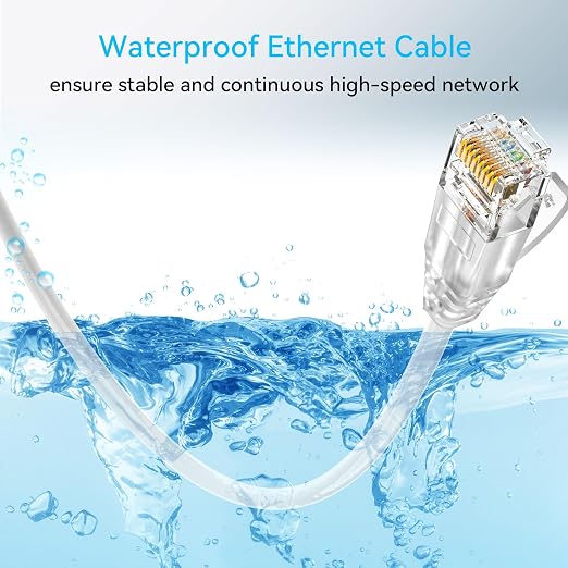 Cat6a Ethernet Cable Slim 250ft Outdoor&Indoor, 28AWG Pure Copper Cat6 Internet - Image 6