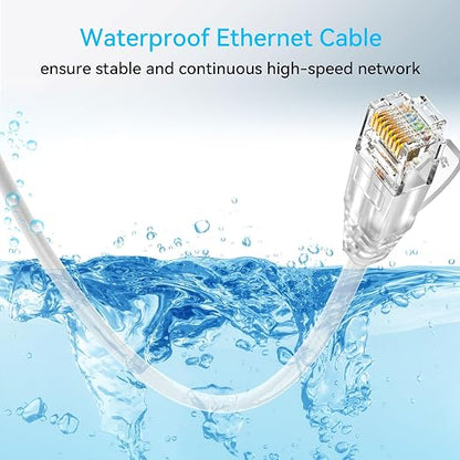 Cat6a Ethernet Cable Slim 250ft Outdoor&Indoor, 28AWG Pure Copper Cat6 Internet - Image 6