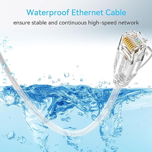 Cat6a Ethernet Cable Slim 150ft Outdoor&Indoor, 28AWG Pure Copper Cat6 Internet - Image 6