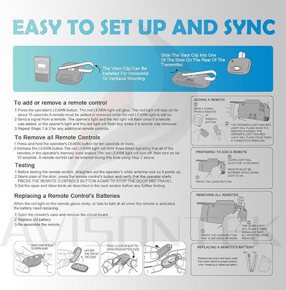Avisontek 2-Pack for Linear Garage Door Opener Remote ACT-31B Megacode - Image 9