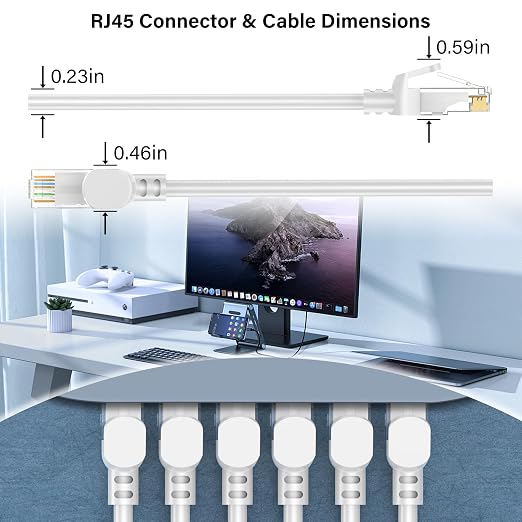 Jadaol Cat6 Ethernet Patch Cables 3ft 5-Pack, 10Gbps 24AWG Pure Copper RJ45 - Image 5
