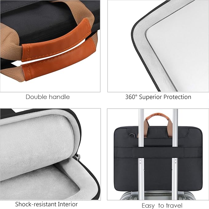 Lacdo 17 17.3 Inch Laptop Bag Women Men Sleeve Case - Image 4