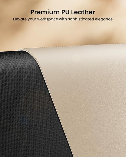 ProtoArc Leather Desk Mat, Large Mouse Pad- 31.5×15.8 inch, Non-Slip PU Leather - Image 2