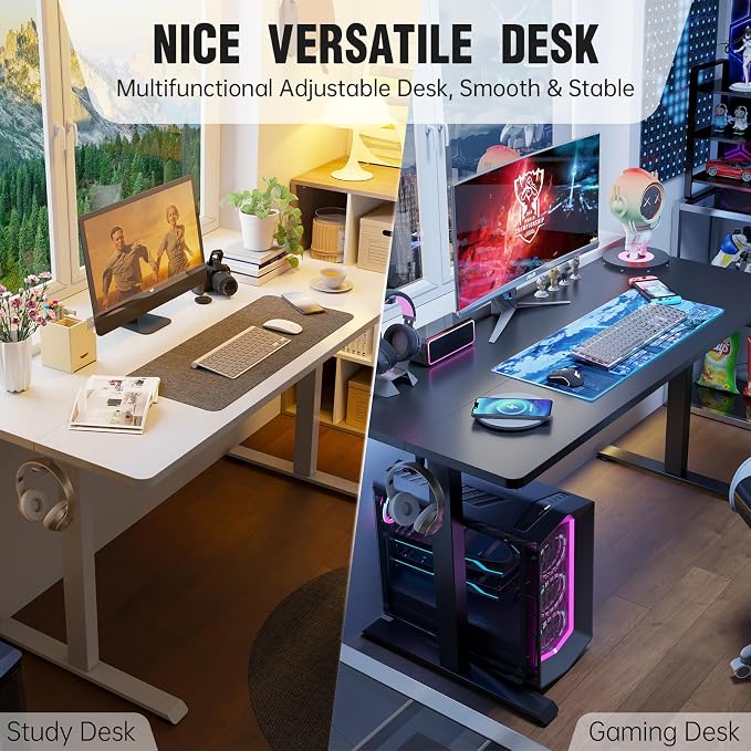 Veken 55 Inch Large Electric Standing Desk, Sit to Stand Up, Heights Adjustable - Image 9
