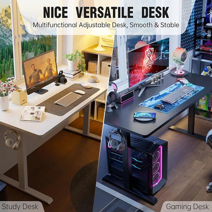 Veken 55 Inch Large Electric Standing Desk, Sit to Stand Up, Heights Adjustable - Image 9