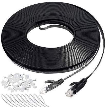 DAYEDZ Ethernet Cable 100 ft, Cat 6 High Speed Computer Network Flat Cord by DAYEDZ