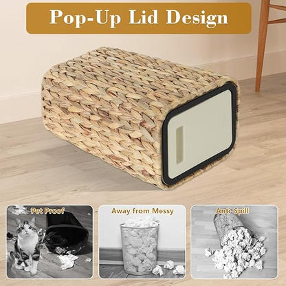 Trongee Boho Trash Can with Lid - Image 4