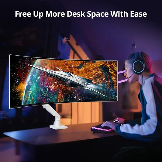 AVLT Single 34”-57” Monitor Arm Desk Mount fits One 44 lbs Heavy Duty Screen - Image 2