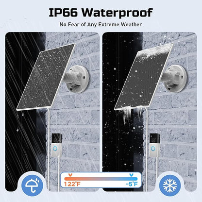 Ring Doorbell Solar Panel with Built-in 4000mAh Battery Never Lose Power - Image 6