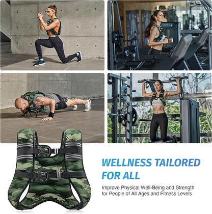 ZELUS Weighted Vest, 6lb/8lb/12lb/16lb/20lb/25lb/30lb Weight Vest - Image 6