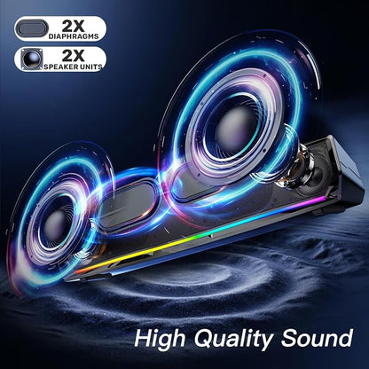 Computer Speakers for Desktop, PC Speakers Gaming Sound bar - Image 2
