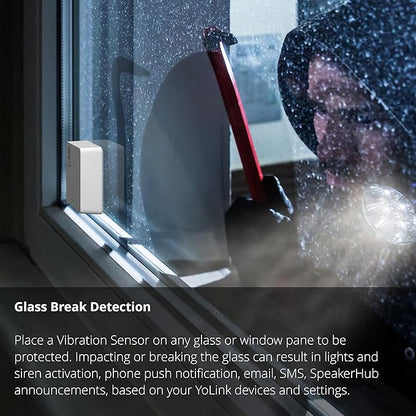 YoLink LoRa Smart Vibration Sensor; Smart Shock, Glass Break, Movement Detector - Image 3