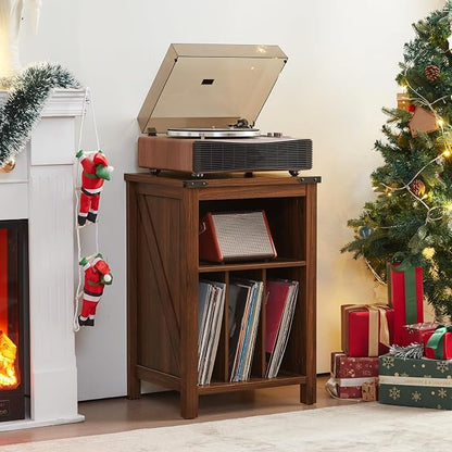 Record Player Stand with Vinyl Record Storage Holds up to 160 Albums, Large - Image 4