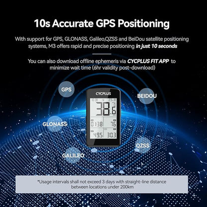 CYCPLUS Bike Computer GPS Wireless, ANT+ Cycling Computer GPS - Image 3