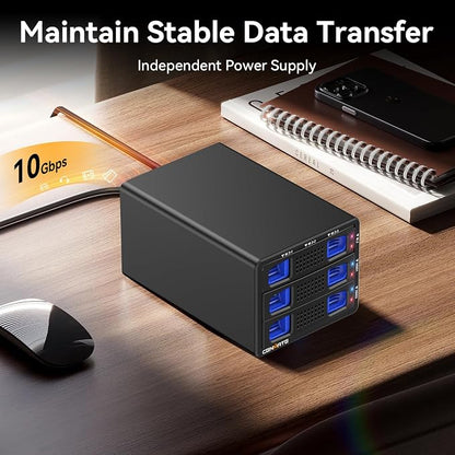 Hybrid 2*2.5/3.5" SATA HDD/SSD+3* M / B+M Key M.2 NVMe Enclosure - Image 8