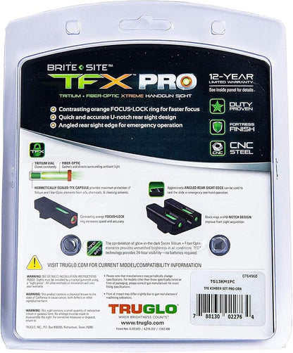Truglo TFX PRO Handgun Sight, Glowing Shock Proof Tritium and Fiber Optic Night - Image 9