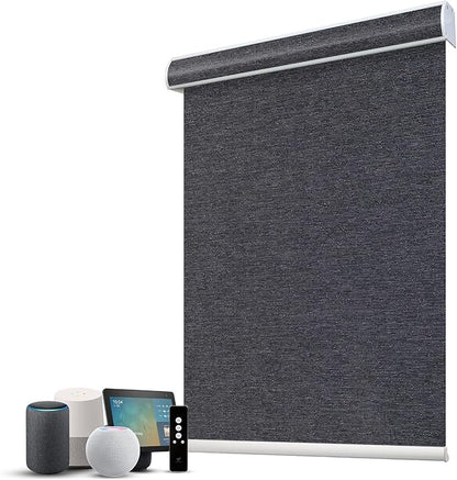 SmartWings Motorized 100% Blackout Shades Blinds, Custom Size, Cordless Window by SmartWings