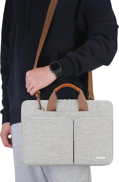 Lacdo 360° Protective Laptop Shoulder Bag, 14 inch Computer Bag - Image 6